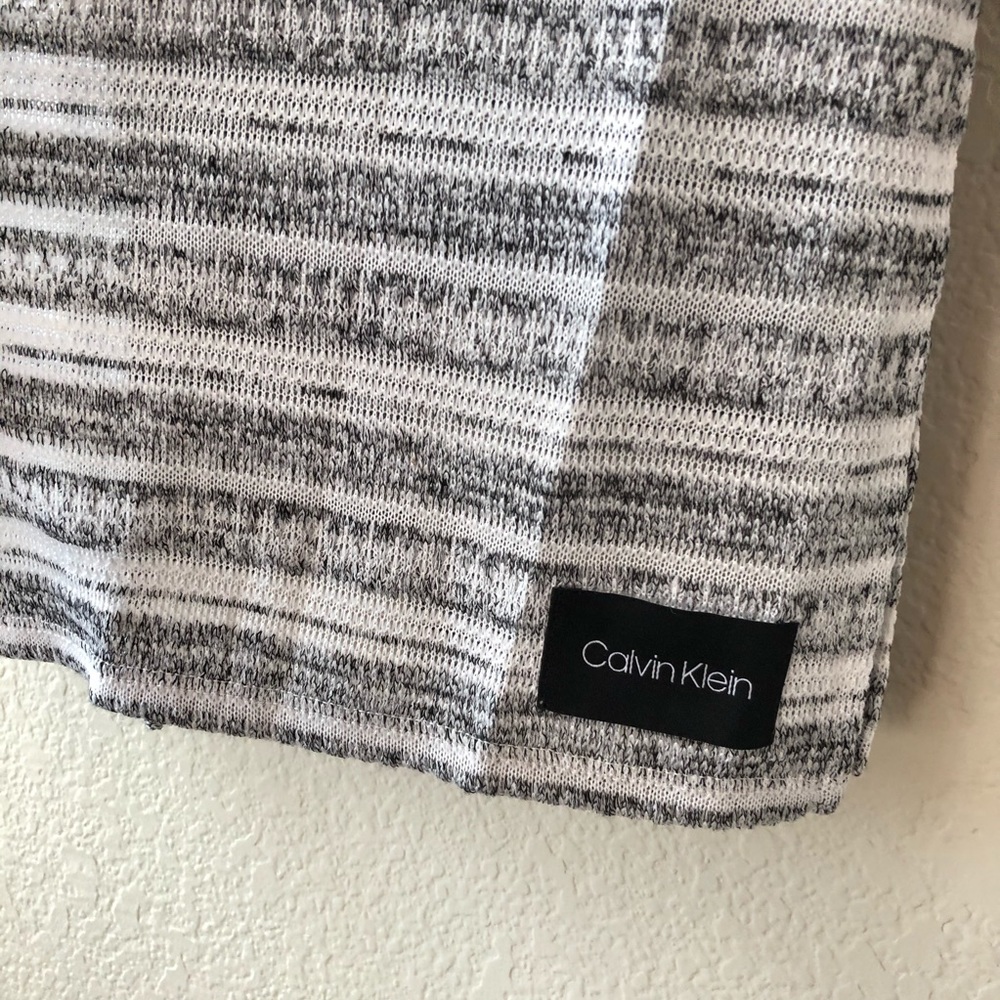 NWT Calvin Klein Loose Knit Duster Black White - Picture 4 of 6